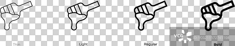 蜂蜜图标，细体、常规体和粗体风格图片素材