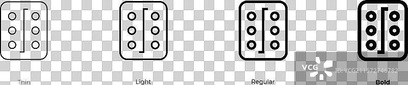 激素治疗图标，细体、常规体和粗体图片素材