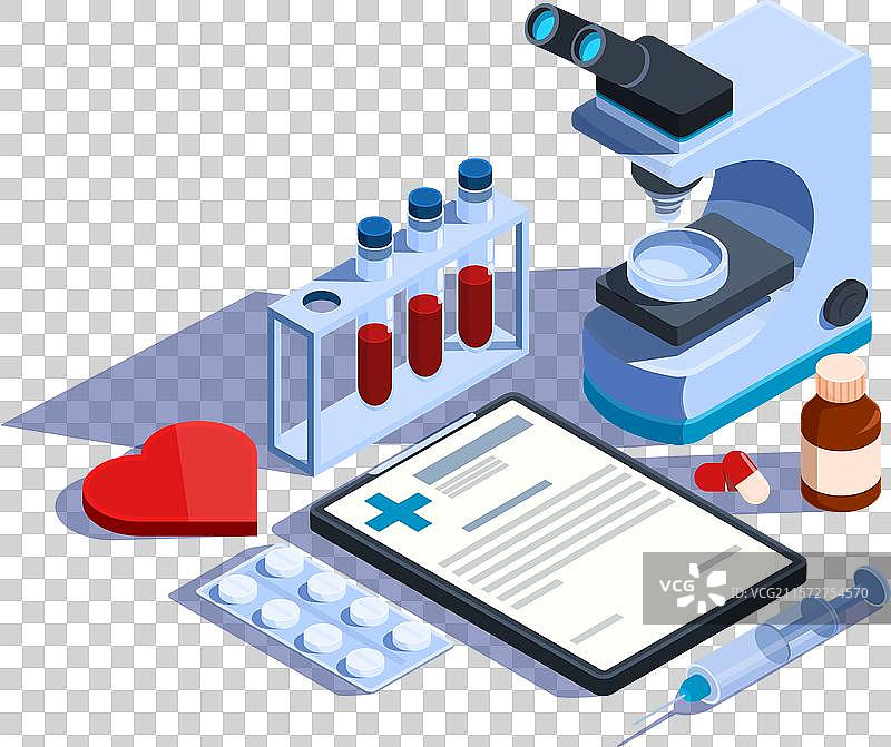 等距医疗用品的概念图图片素材