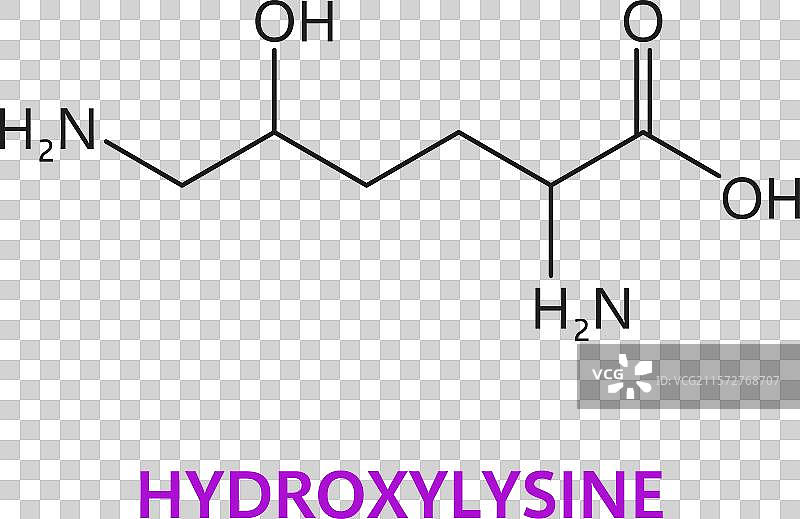 羟基赖氨酸化学分子结构图片素材