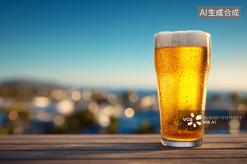 【AI数字艺术】夏天啤酒背景图图片素材