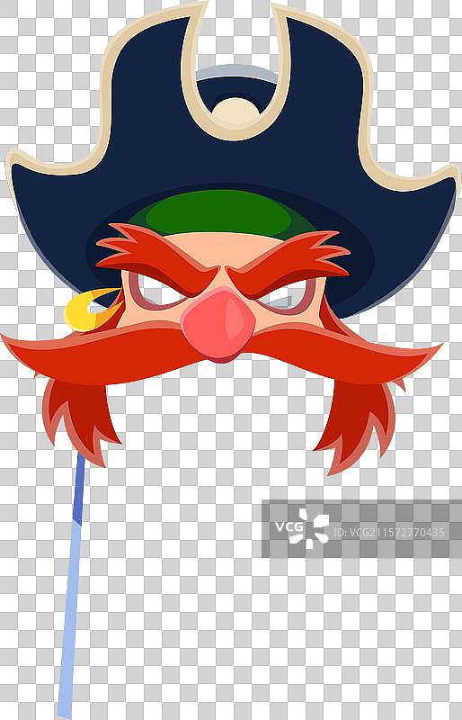 海盗嘉年华与照片亭面具海盗图片素材