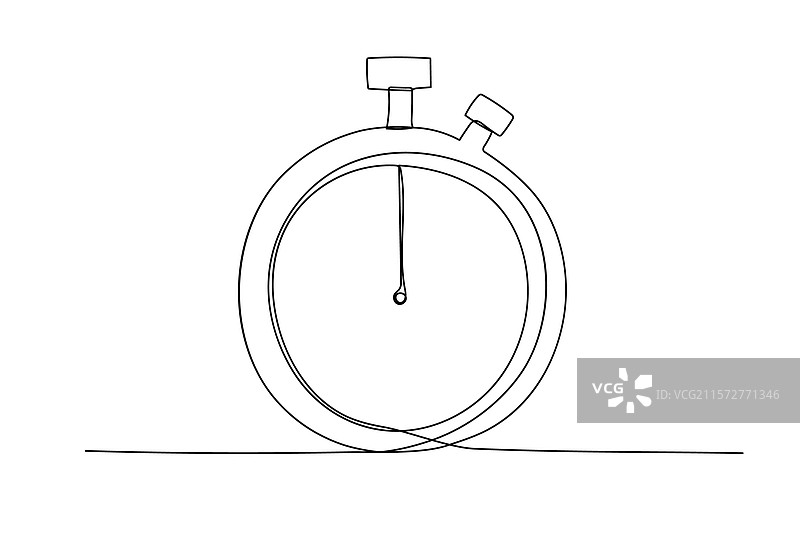 计时器一行图标涂鸦画，独立展示图片素材