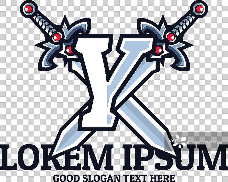 字母Y标志设计，剑类电子竞技吉祥物标志图片素材