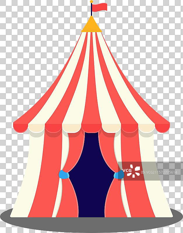 马戏团帐篷扁平设计图片素材