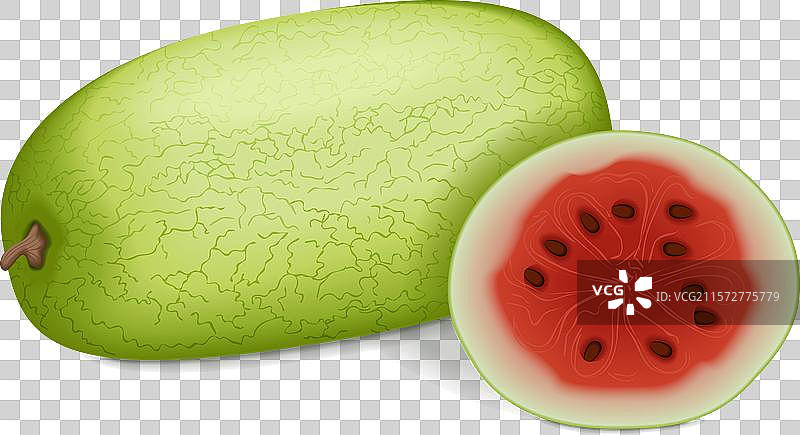 切好的阿里巴巴西瓜（Citrullus lanatus）图片素材