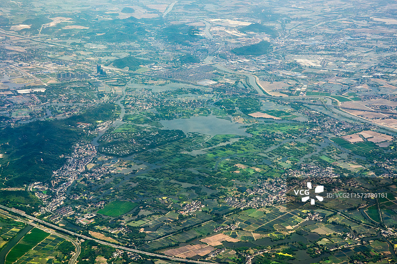 浙江湖州市德清县下渚湖湿地公园  国家湿地公园 航拍图片素材