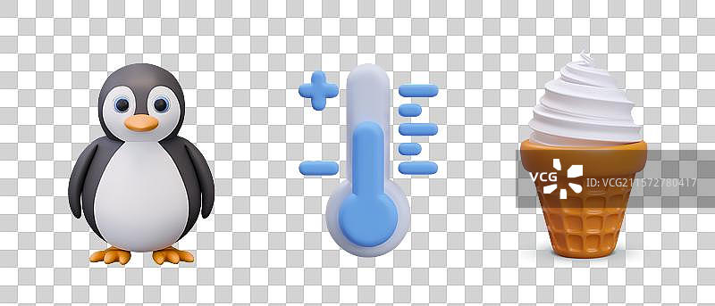 冰淇淋广告的套装图片素材