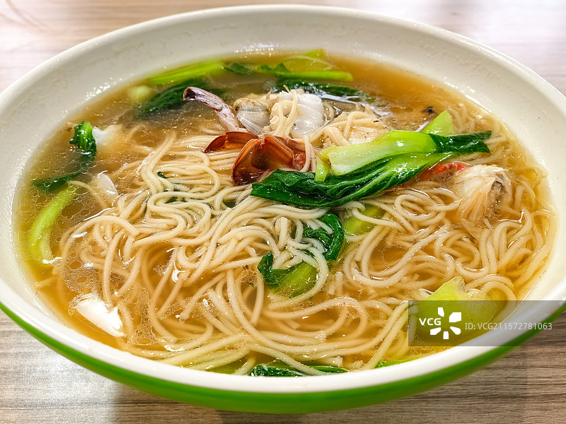 舟山海鲜面条特色美食特写图片素材