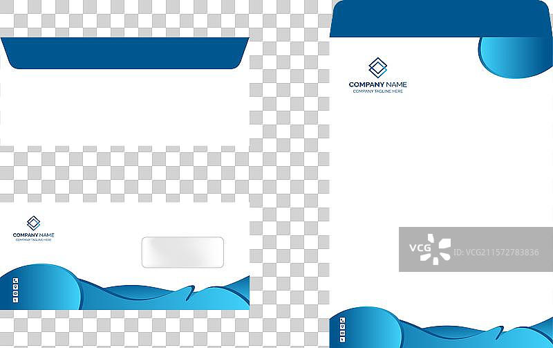 企业信封设计模板套件图片素材