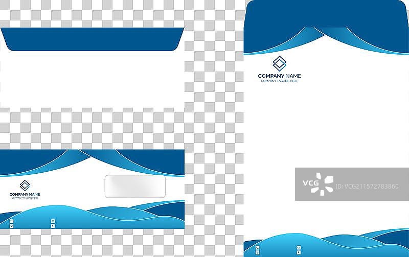 企业信封设计模板套件图片素材