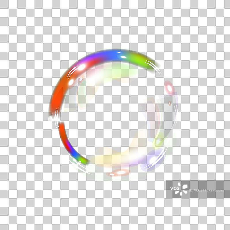 透明背景上的肥皂泡颜色光谱图片素材