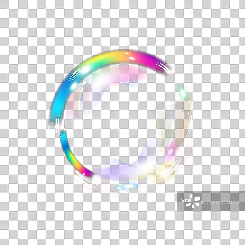 透明背景上的肥皂泡颜色光谱图片素材
