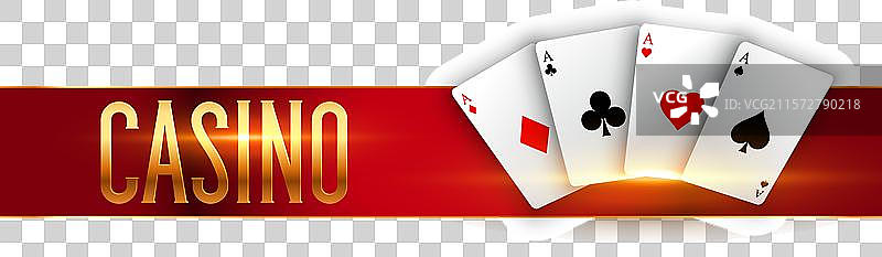 在线赌场的真实王牌卡片横幅图片素材