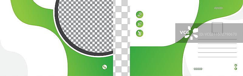 现代企业商务明信片模板图片素材