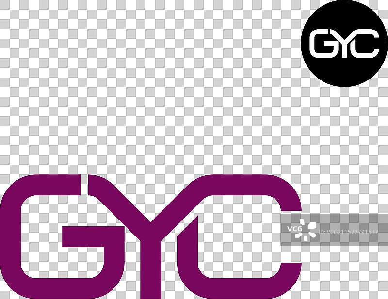 gyc 字母单字母组合设计图片素材
