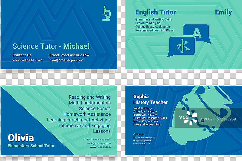 展示多样化的创意名片图片素材