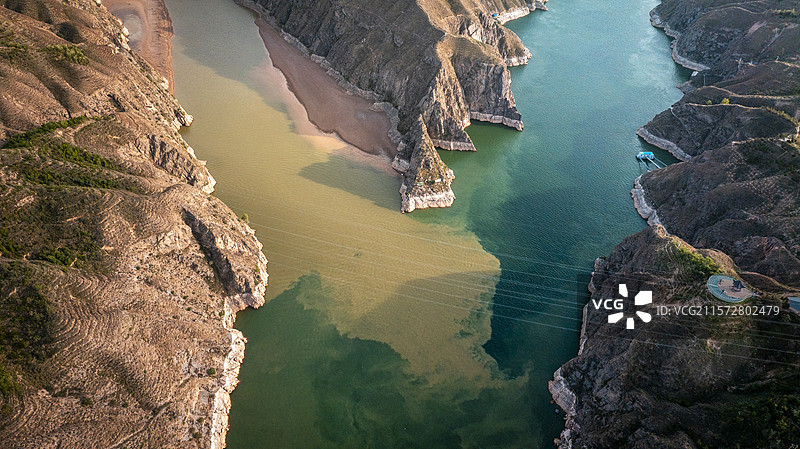 甘肃省刘家峡黄洮交汇图片素材