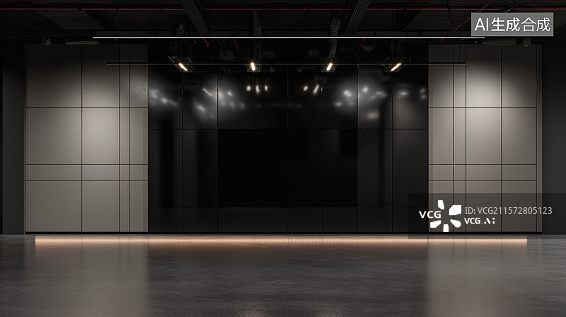 【AI数字艺术】现代极简展厅图片素材