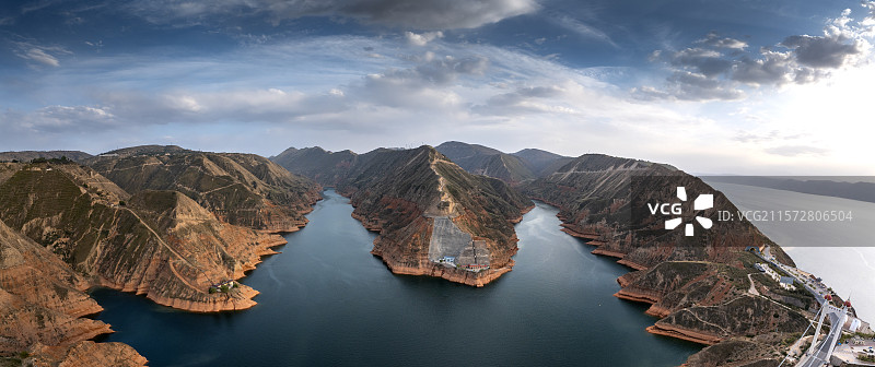 甘肃刘家峡水库大桥图片素材