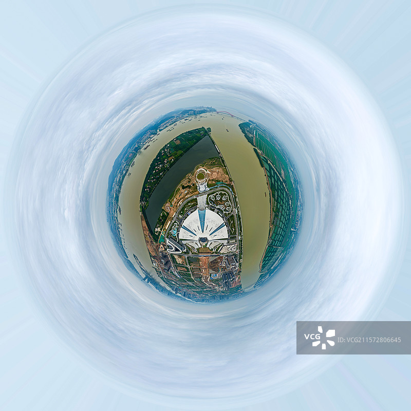 航拍广东广州南沙国际会展中心图片素材