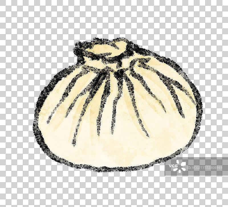 内蒙古美食国风插画-蒙古包子图片素材