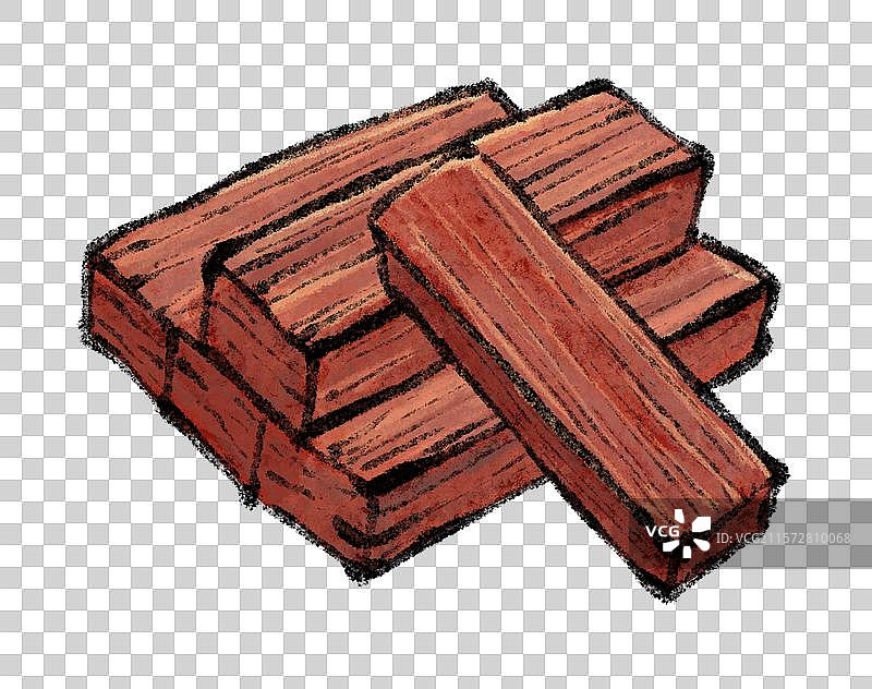 内蒙古美食国风插画-牛肉干图片素材