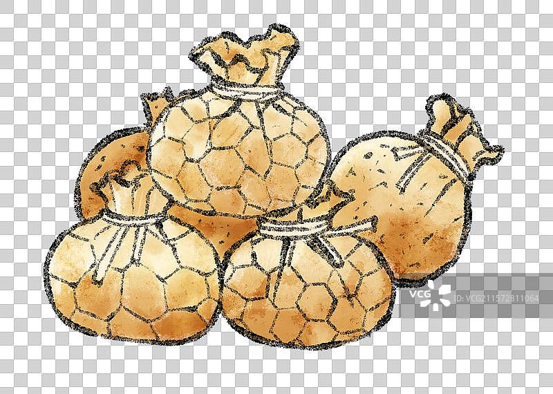 内蒙古美食国风插画-肚包肉图片素材