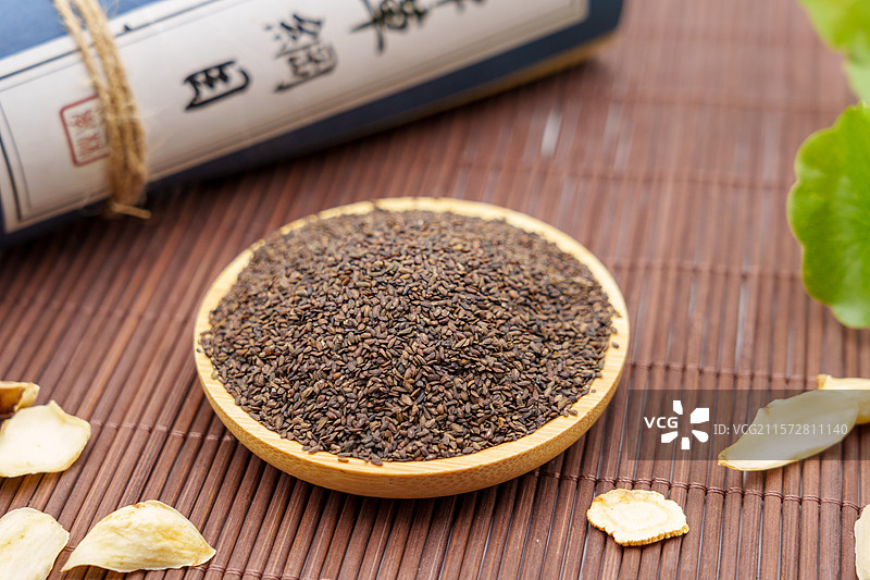 车前子 车前草子 中医 中药 影棚拍摄 特写图片素材