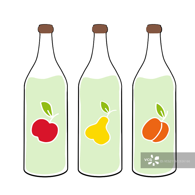 苹果口味的环保饮料瓶图片素材