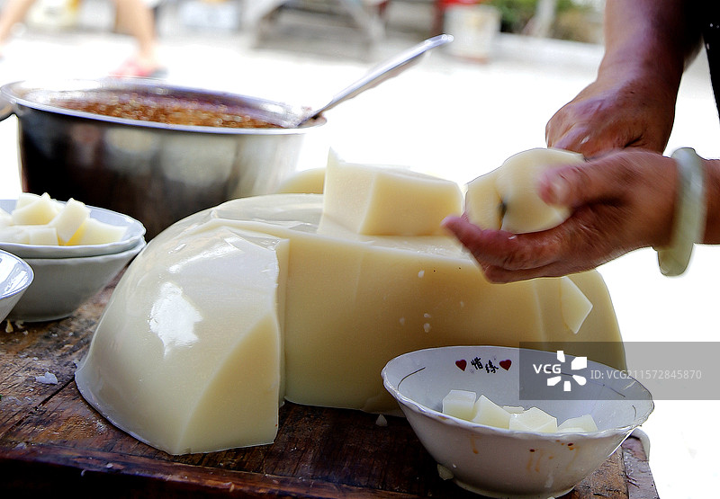 土家特色小吃（米豆腐、油茶汤、油粑粑图片素材