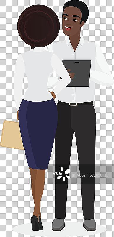 商业合作概念，两名男士在一起图片素材