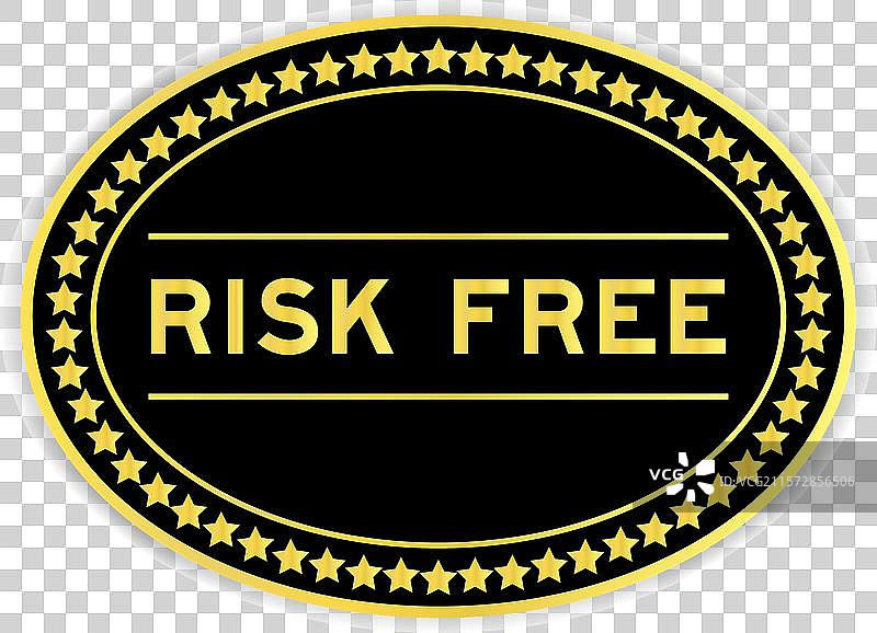 黑色和金色的椭圆形标签贴纸，上面有文字图片素材