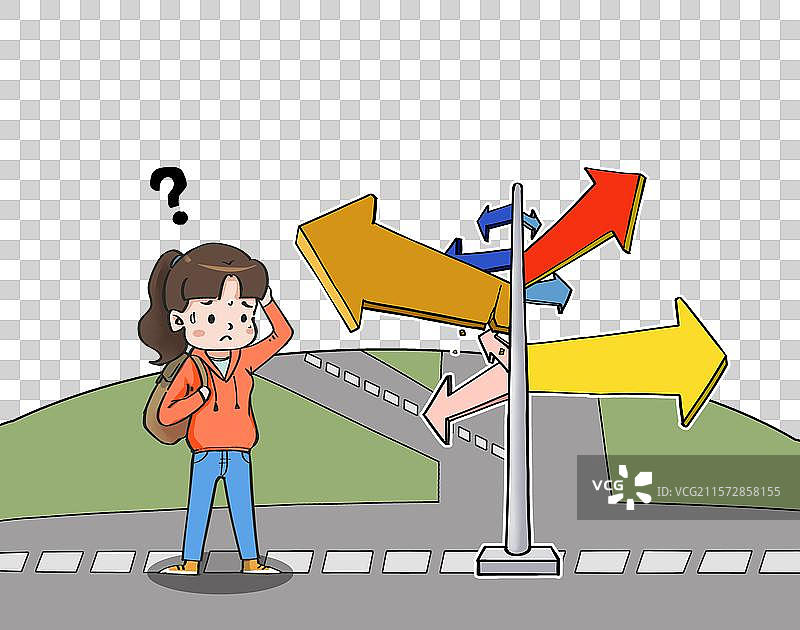 女孩迷路了图片素材