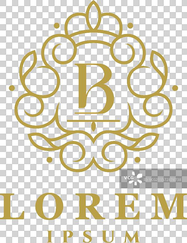 奢华框架字母B标志模板图片素材