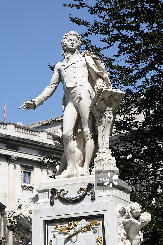 奥地利莫扎特雕像图片素材