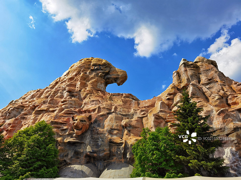 长影世纪城鹰神山——火山爆发图片素材