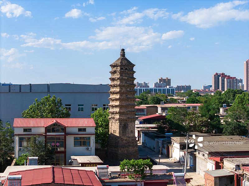 元氏县开化寺塔图片素材