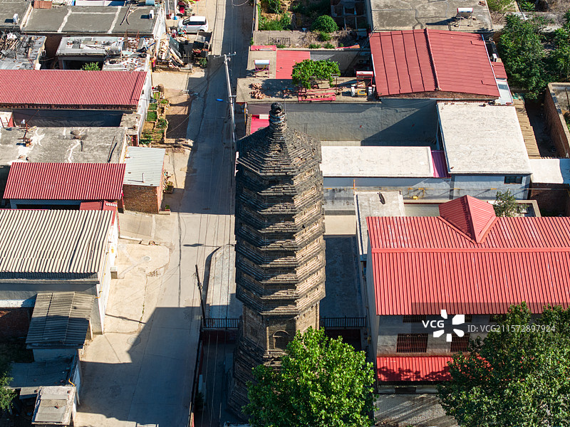 元氏县开化寺塔图片素材