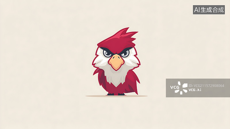 【AI数字艺术】卡通小鸟的卡通形象图片素材
