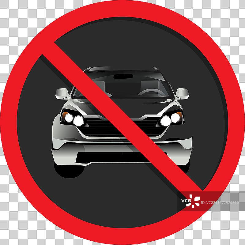 禁止停车标志的圆形标志图片素材