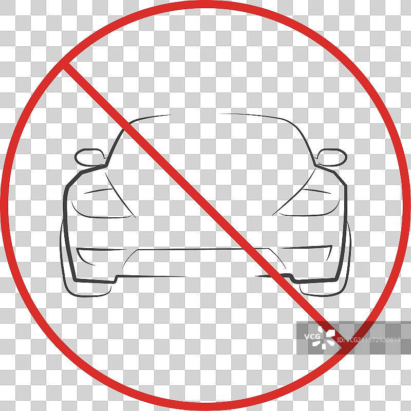 禁止停车标志的圆形标志图片素材