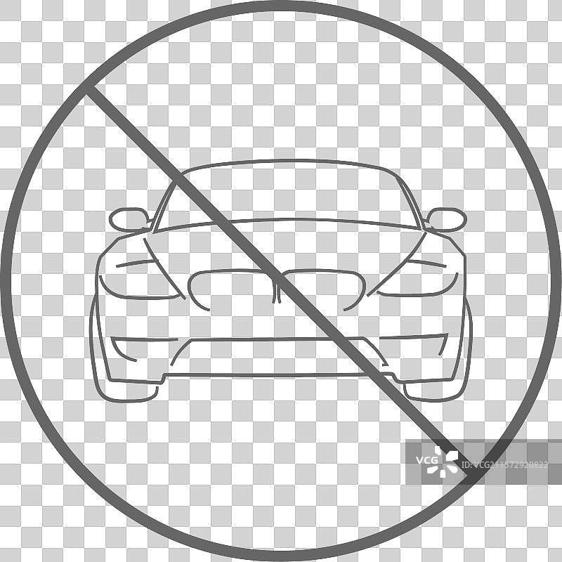 禁止停车标志的圆形标志图片素材