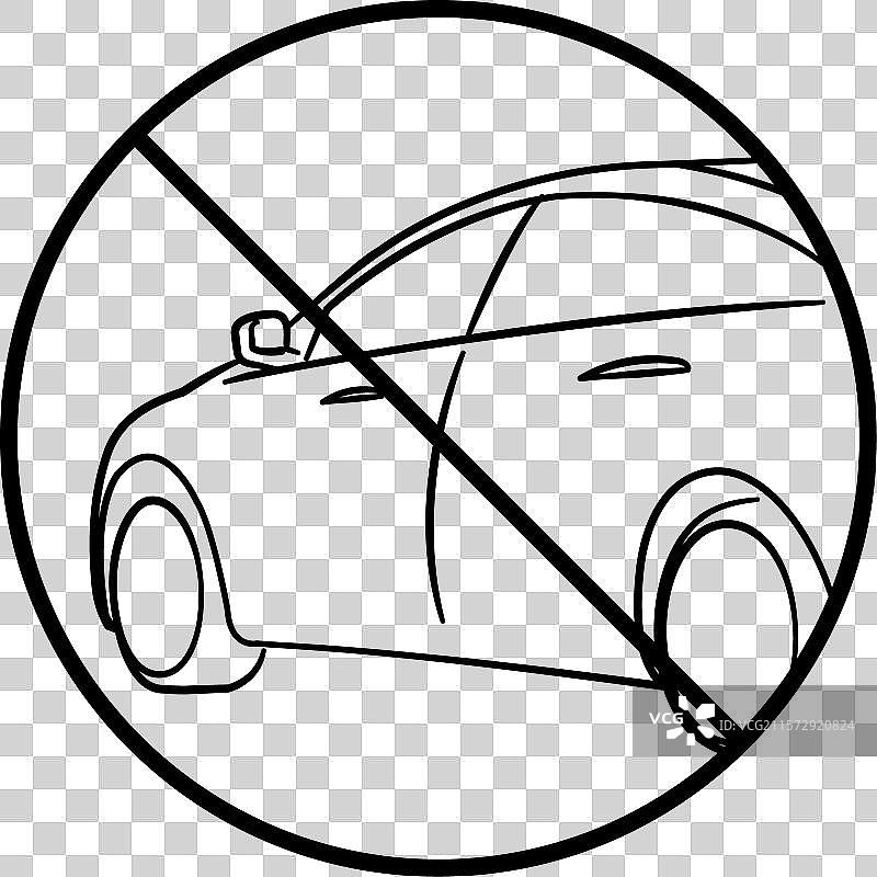 禁止停车标志的圆形标志图片素材