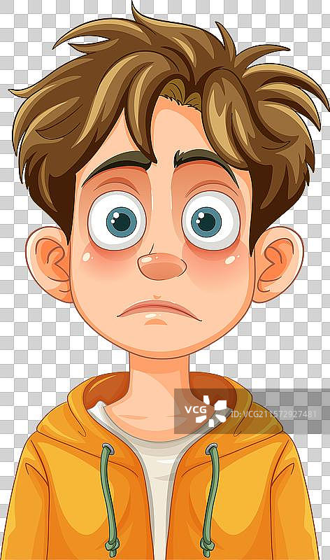 一个表情震惊的男孩图片素材