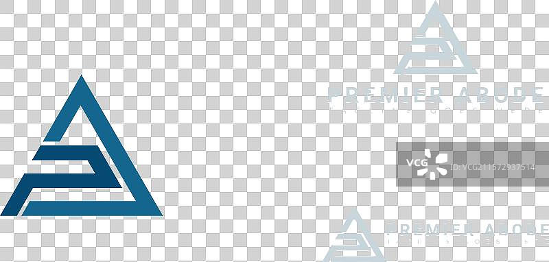 抽象的初始三角字母pa或ap标志图片素材