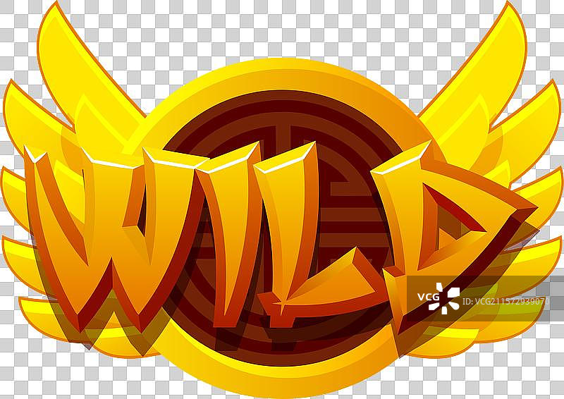 中国风的2D游戏老虎机符号野生图标图片素材