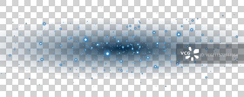 黑色背景上孤立的抽象飞行光点图片素材