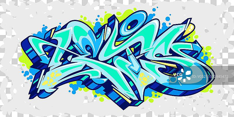 酷炫的城市嘻哈抽象字母涂鸦图片素材