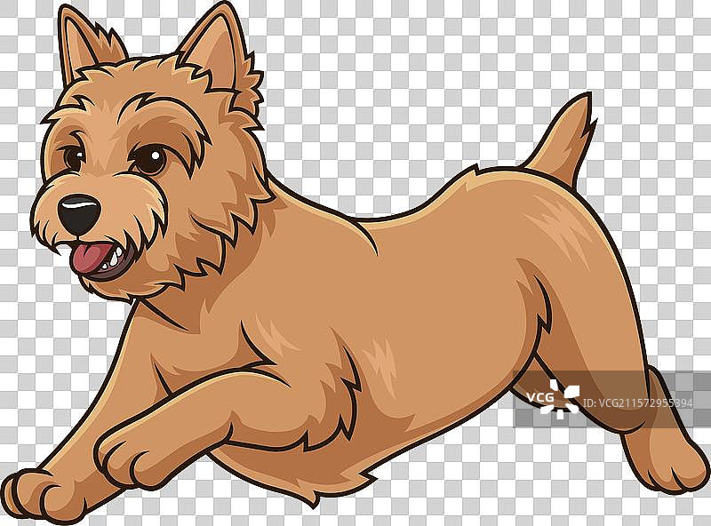 卡恩犬奔跑的卡通形象图片素材